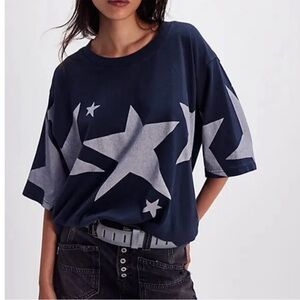 Women's counting Stars Print Tee - Blue